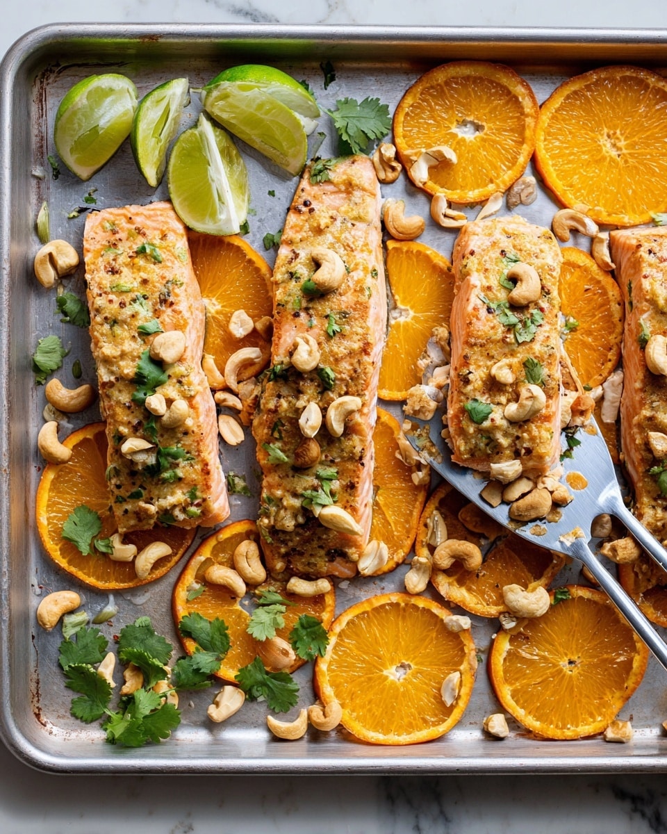 Sheet-Pan Citrus Salmon With White Beans Recipe