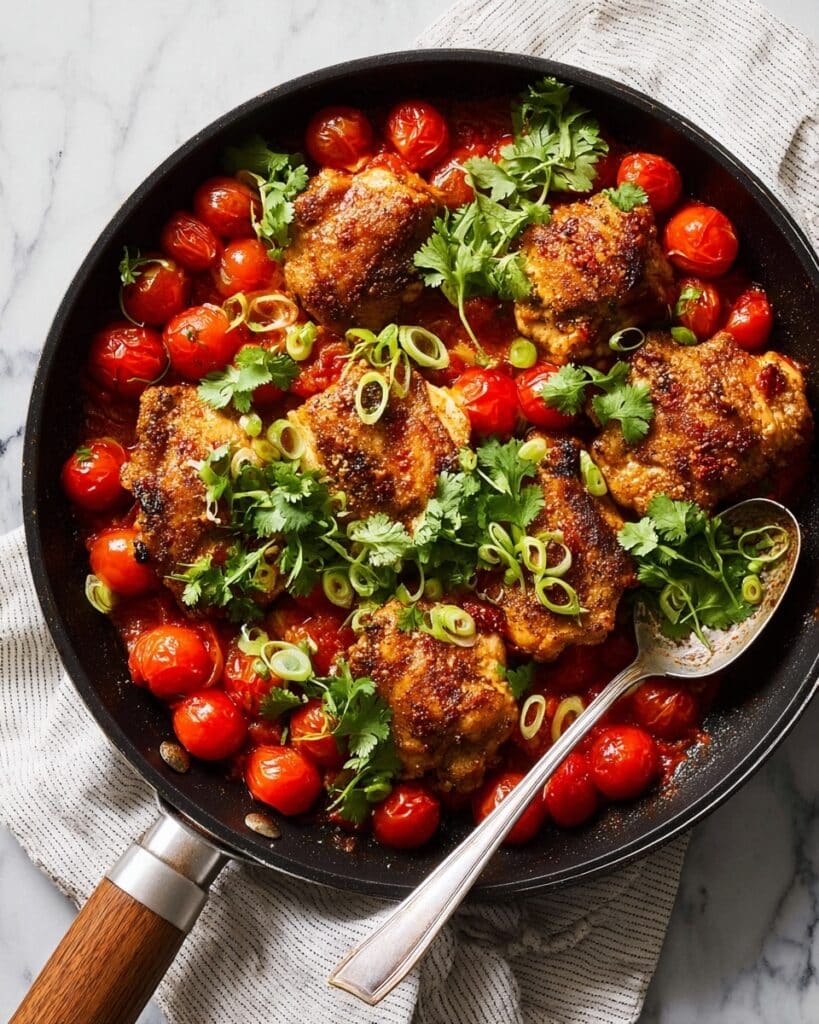 Dijon Chicken With Tomatoes and Scallions Recipe