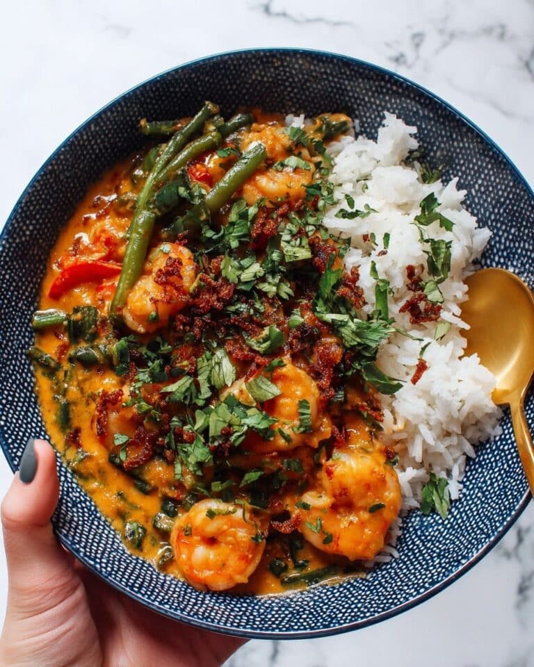 Thai Shrimp Curry with Yummy Shallot Crispies Recipe