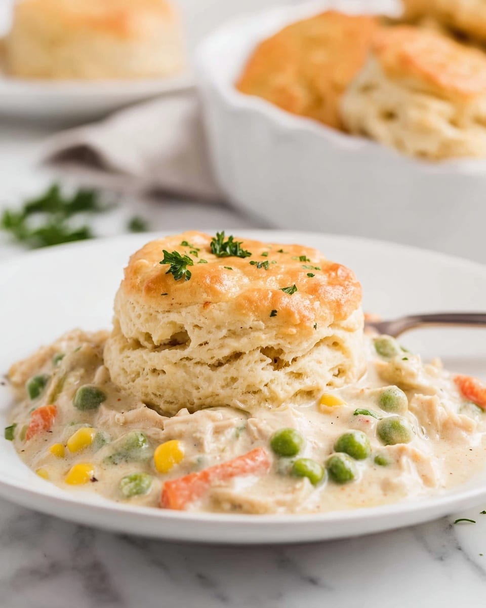 Chicken Pot Pie with Flaky Biscuits Recipe