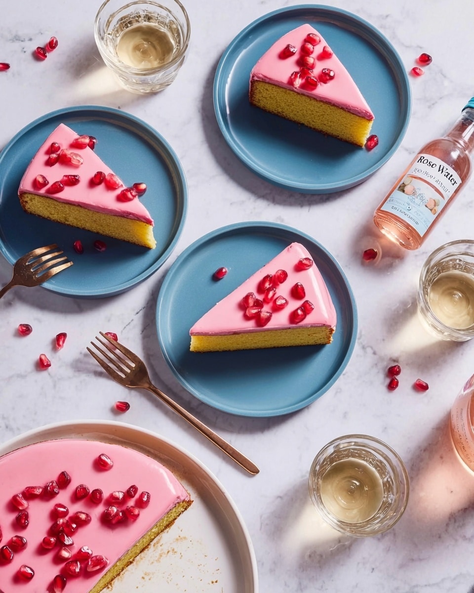 Pistachio Cake with Pomegranate Glaze Recipe