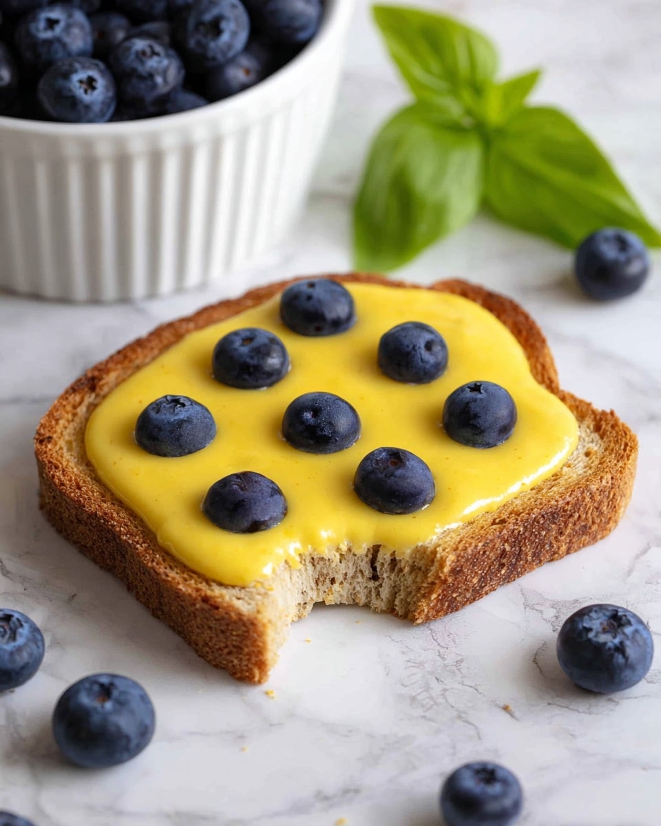 TikTok Yogurt Custard Toast with Blueberries (Air Fryer & Oven Method) Recipe