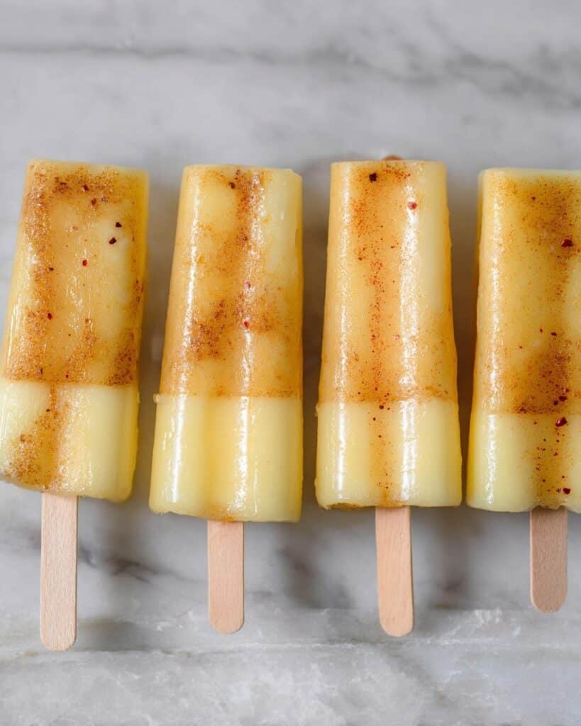Healthy No Sugar Added Pineapple Popsicles with Tajin Recipe