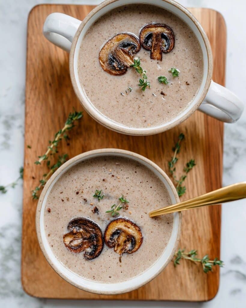 Healthy Mushroom Soup Without Cream Recipe
