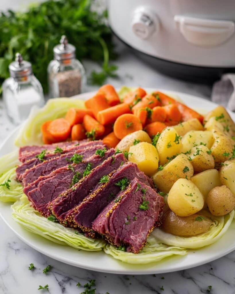 Slow Cooker Corned Beef & Cabbage Dinner Recipe