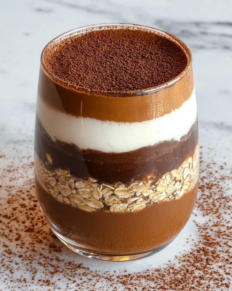 High Protein Tiramisu Overnight Oats Recipe