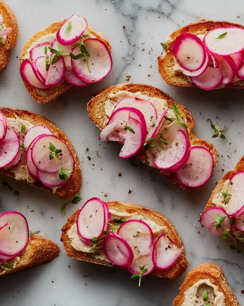 Brown Butter Radish Crostini Recipe