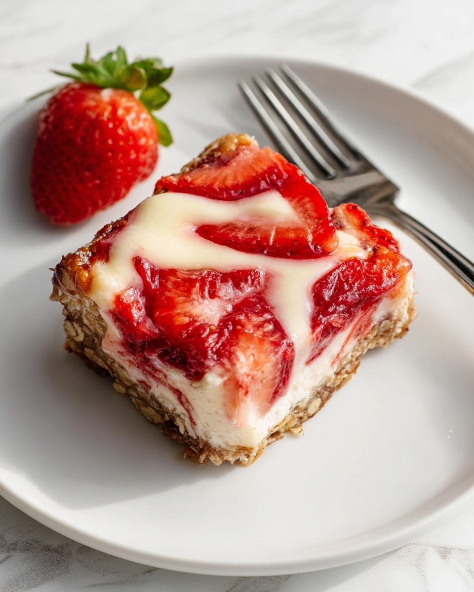 Strawberry Cheesecake Baked Oatmeal Recipe