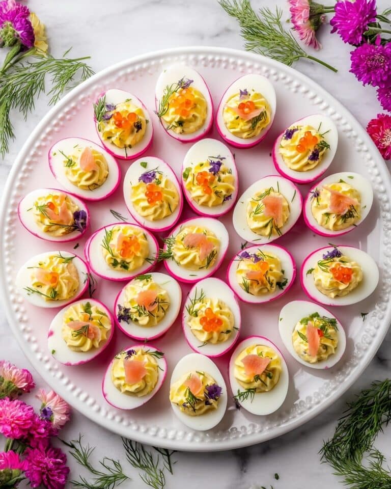 Beet Dyed Deviled Eggs Recipe