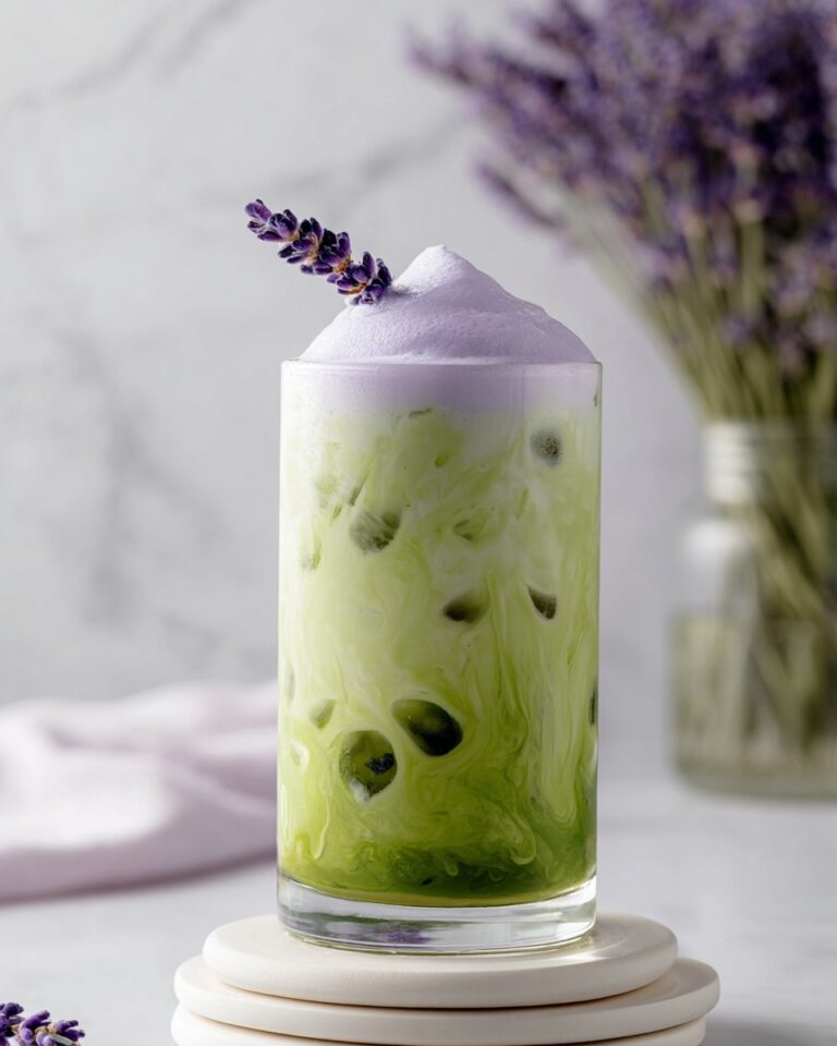 Lavender Cream Iced Matcha Latte Recipe