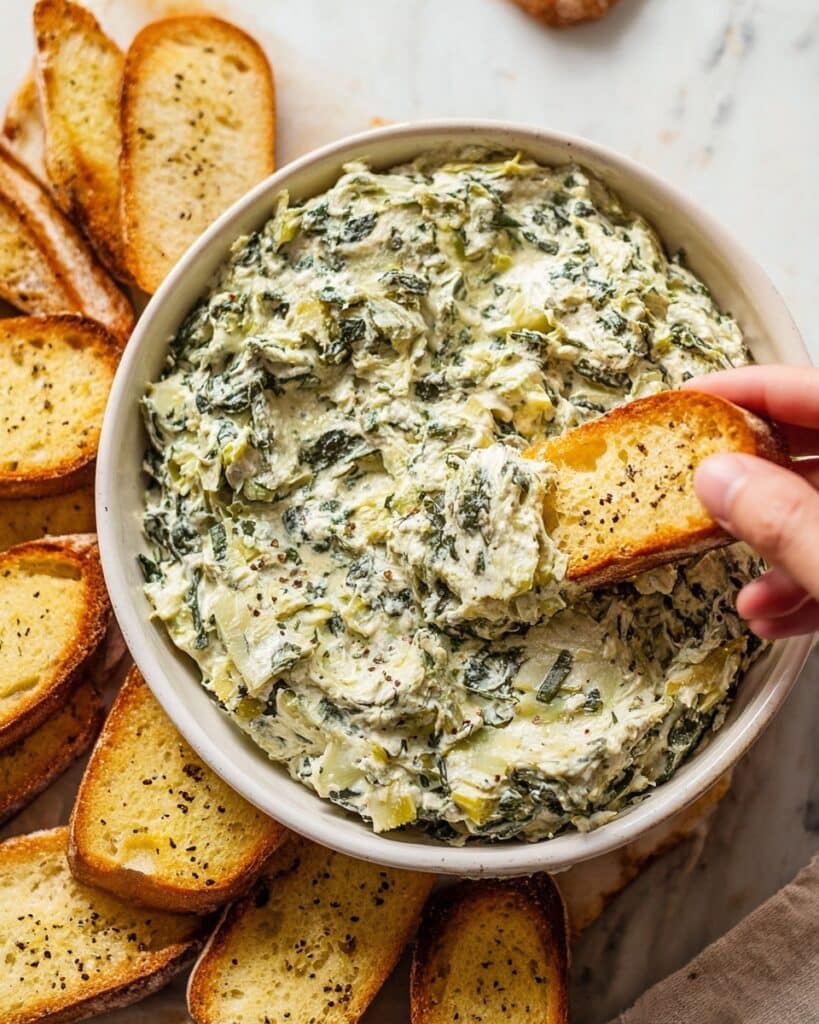 Easy Slow Cooker Spinach Artichoke Dip Recipe