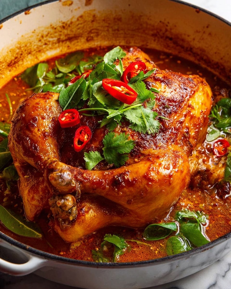 Thai Red Curry Pot Roast Chicken Recipe - Recipe Image