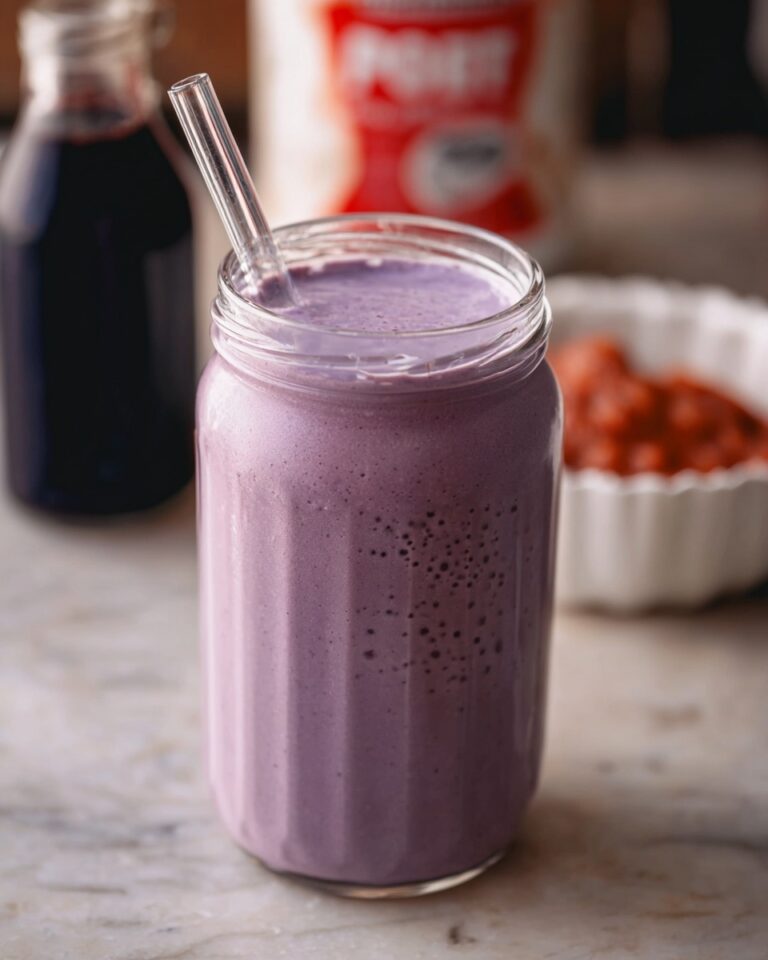 Blueberry Protein Shake with Chia Seeds and Banana Recipe