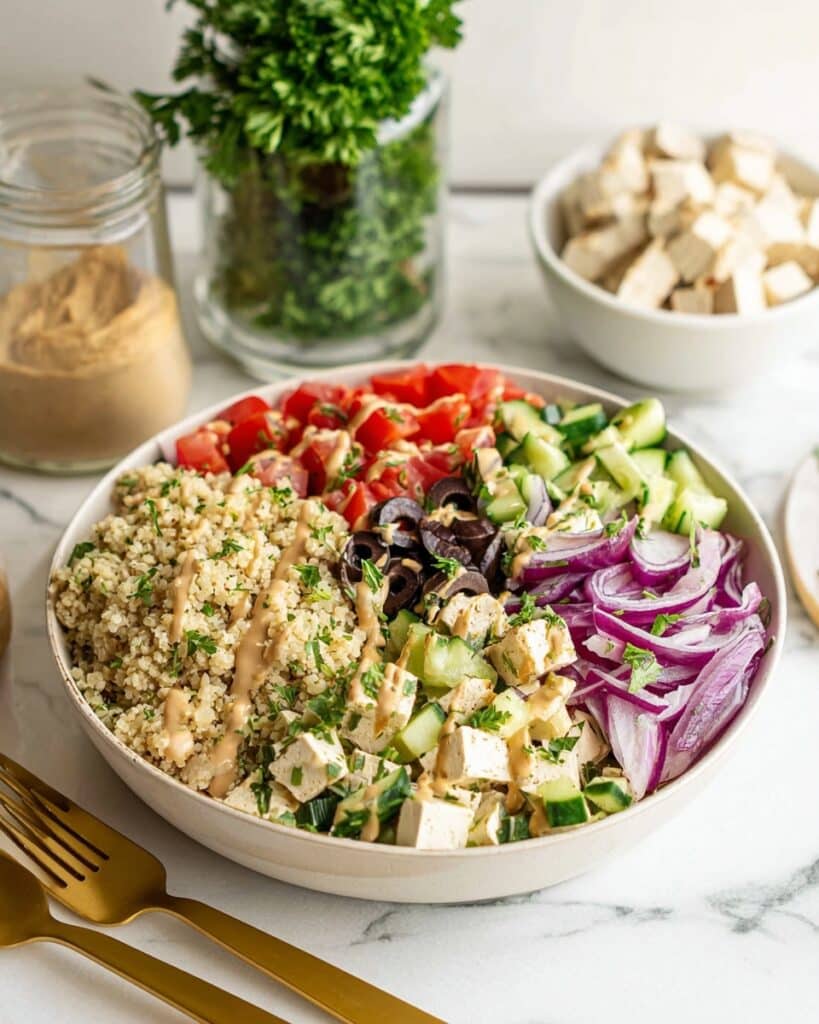 Vegan Mediterranean Quinoa Bowls Recipe