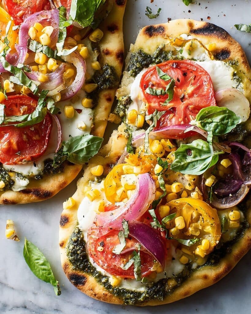 Pesto Corn Flatbread Recipe