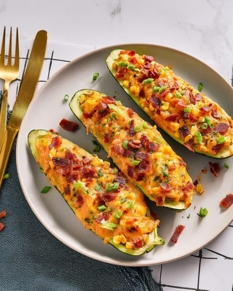 Chicken Chowder Stuffed Zucchini Recipe