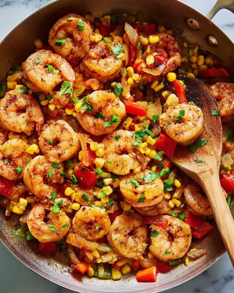 Cajun Shrimp with Bell Peppers and Corn Recipe