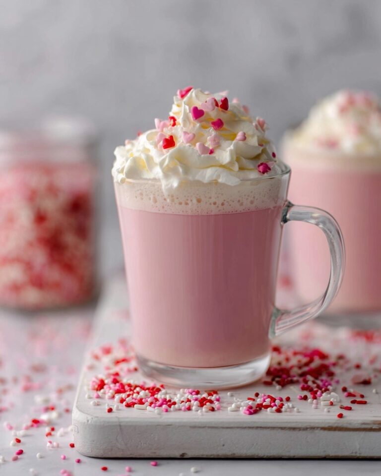Valentine’s Day Pink White Hot Chocolate Recipe