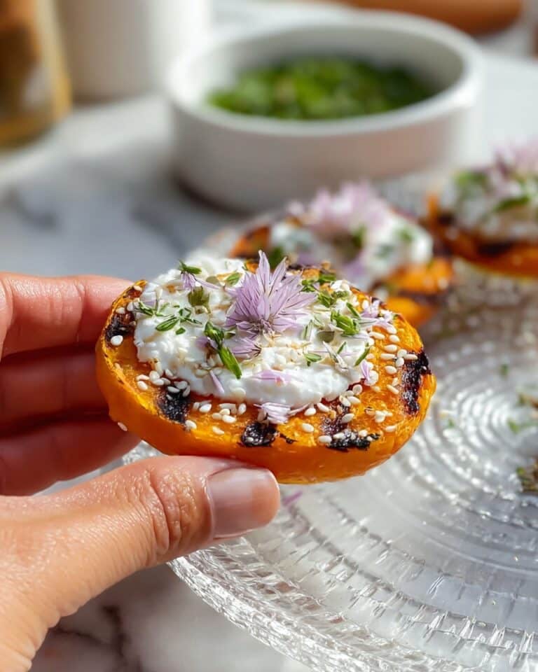 Grilled Apricots with Honey Glaze and Cheese Rosettes Recipe