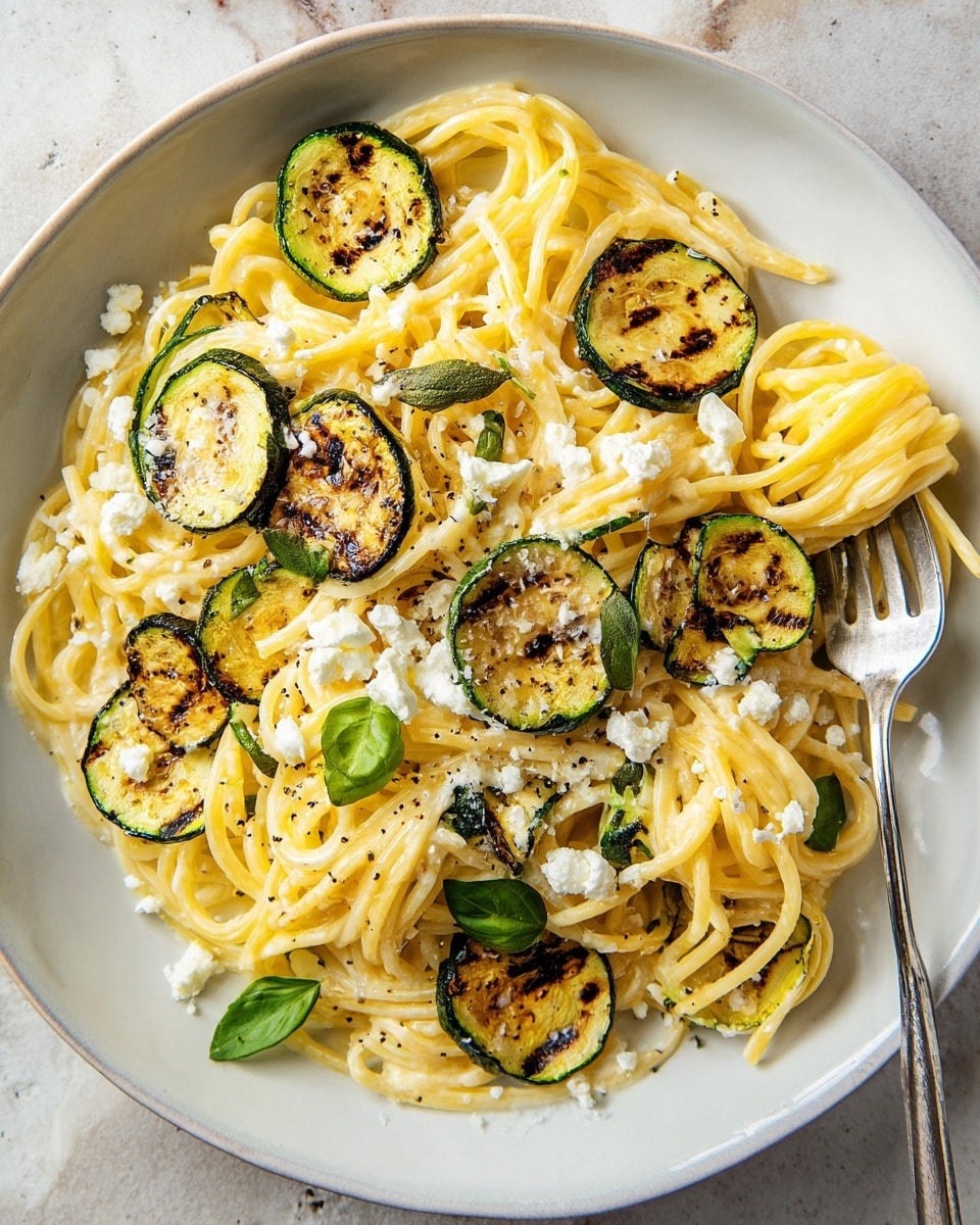Grilled Zucchini Carbonara Recipe