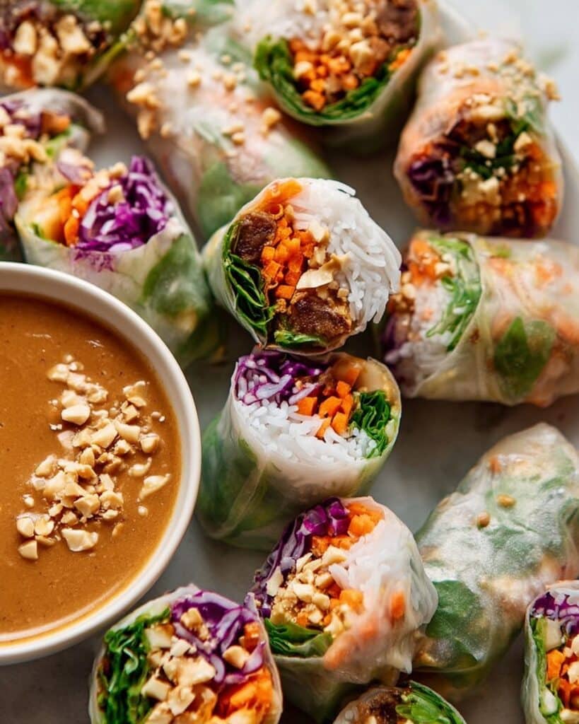 Lemongrass Chicken Rice Paper Rolls Recipe