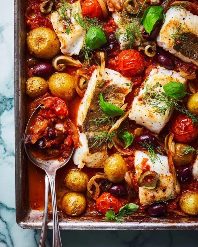 Puttanesca Fish Tray Bake Recipe