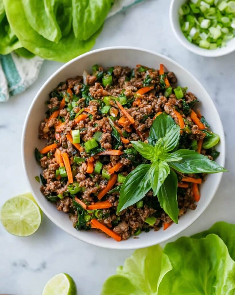 Juicy Thai Beef Lettuce Cups Recipe