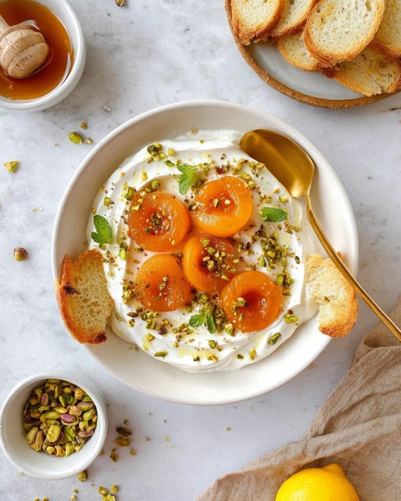 Honey-Roasted Apricots with Whipped Ricotta Recipe