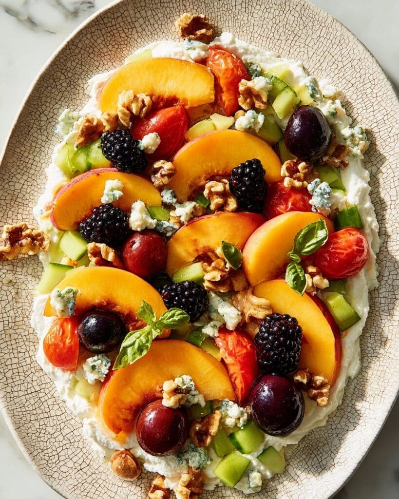Blackberry-Peach Salad with Ricotta and Fresh Herbs Recipe