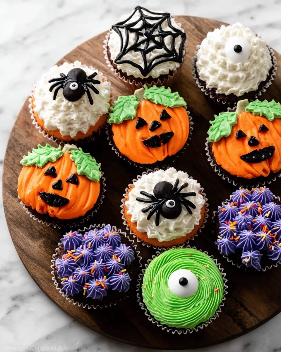 Easy Decorated Halloween Cupcakes Recipe