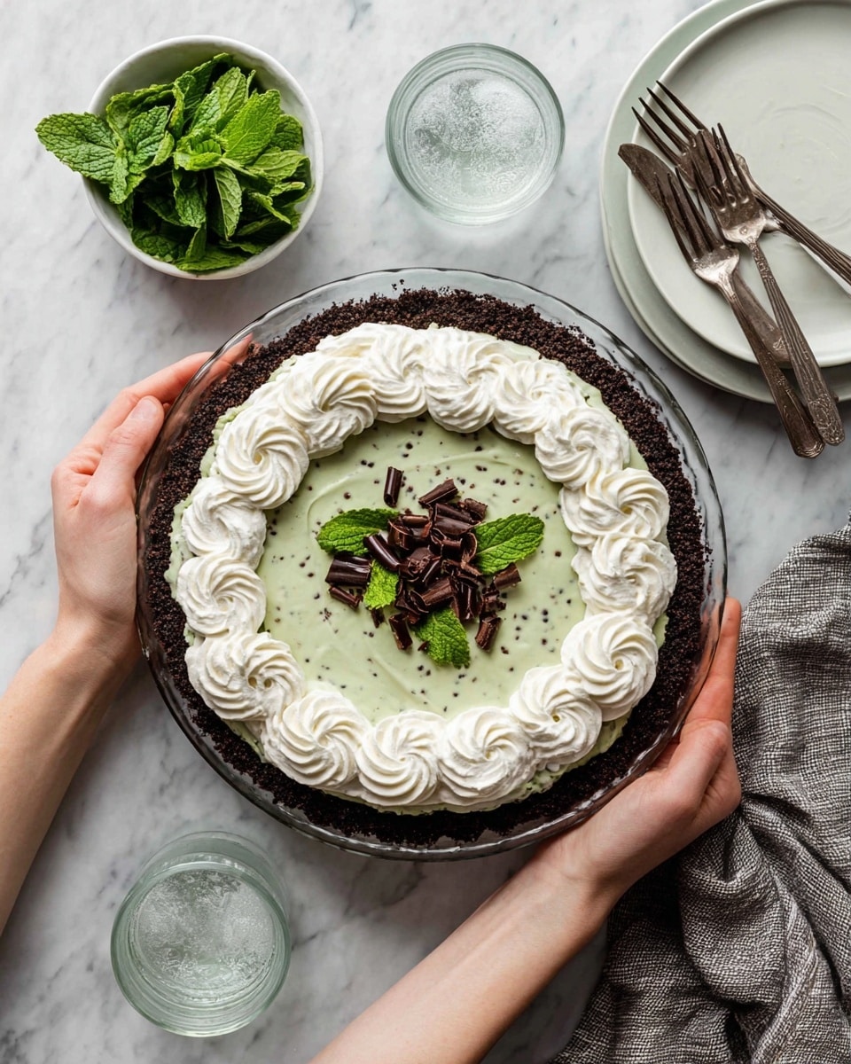 Crème de Menthe Pie (Mint Chocolate) Recipe