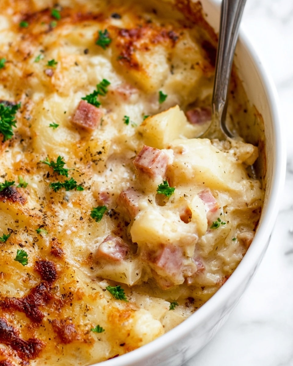 Cheesy Ham & Potato Casserole Recipe