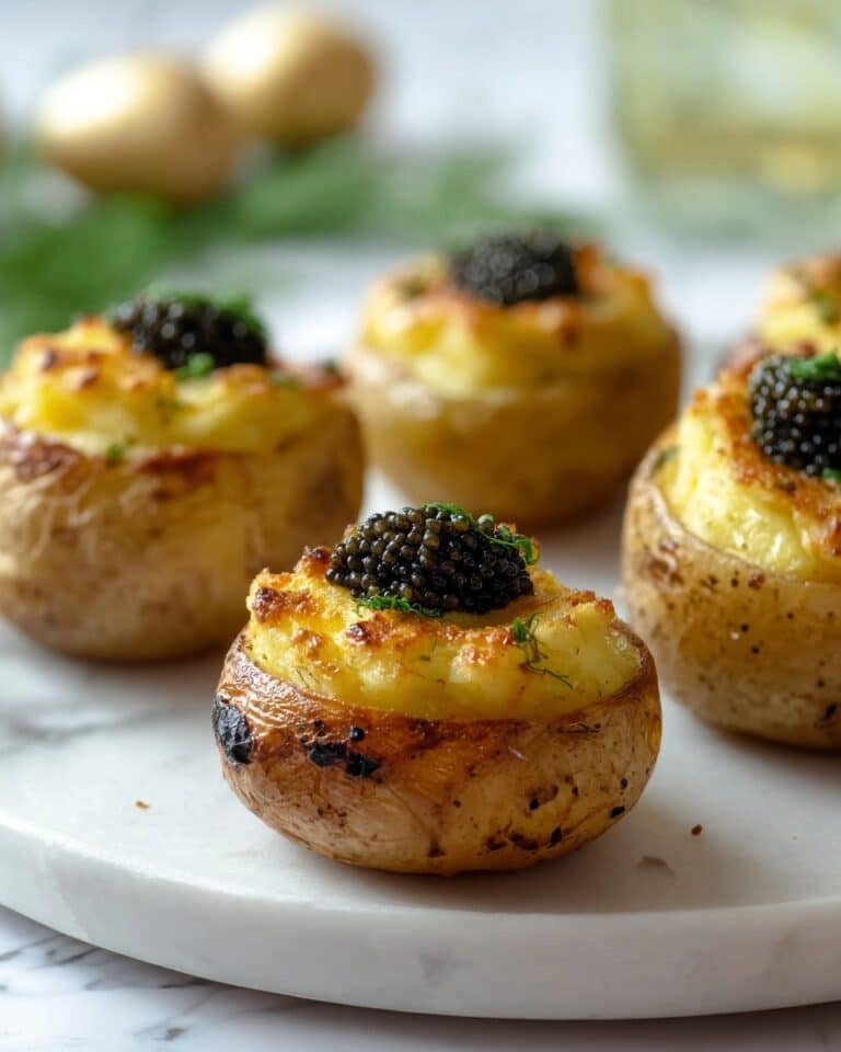Twice-Baked Potatoes with Caviar and Creamy Brie Recipe