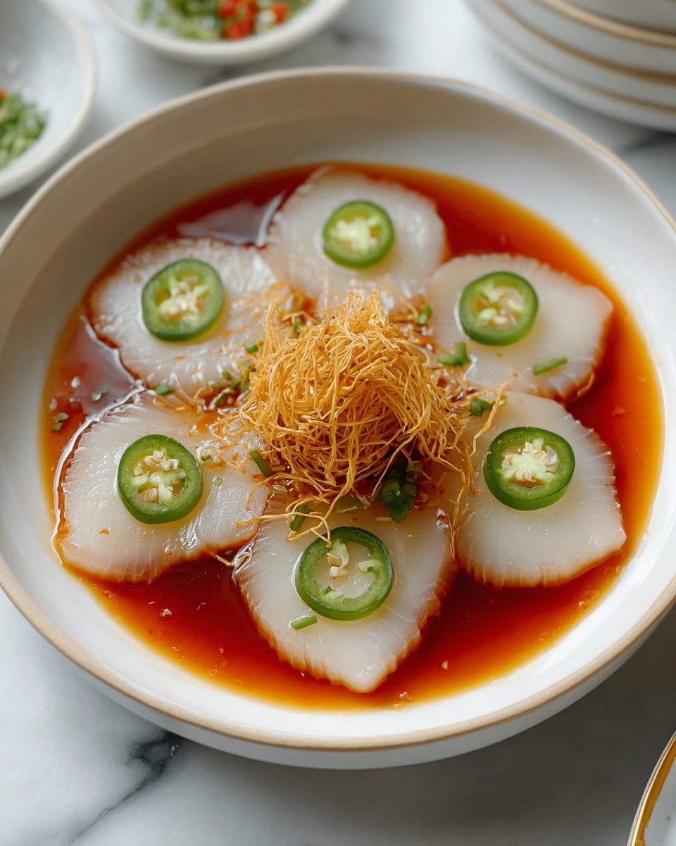 Hamachi Crudo with Yuzu, Orange, and Spicy Chili Crisp Recipe