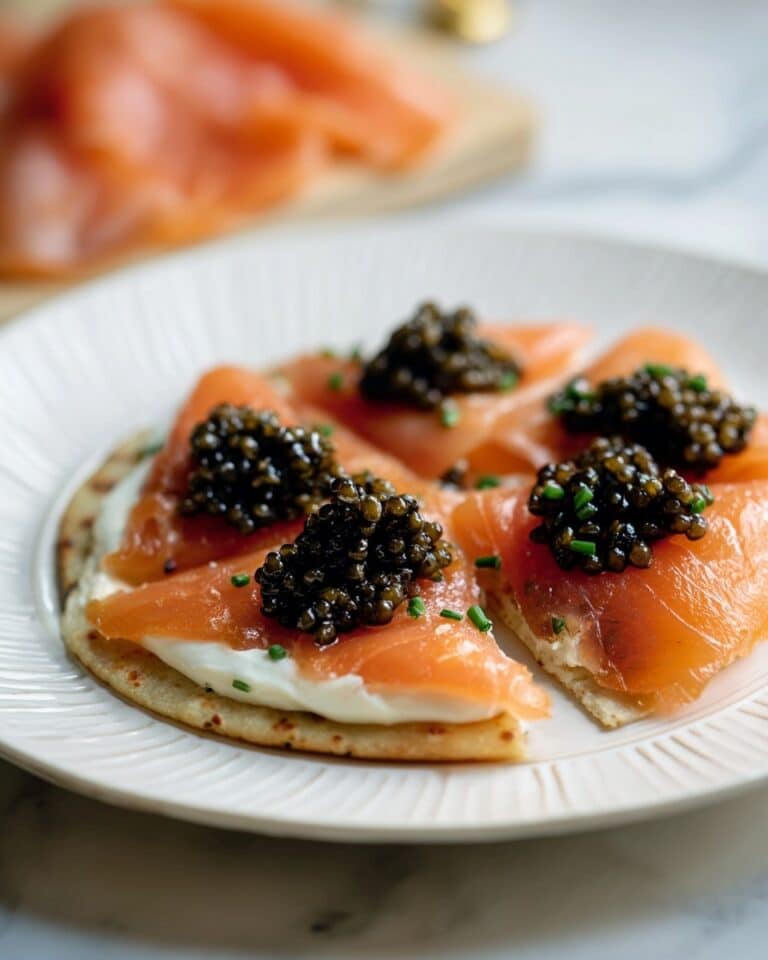 Smoked Salmon Caviar Pizza Recipe