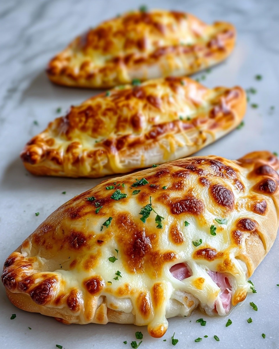 Easy Ham and Cheese Calzones Recipe