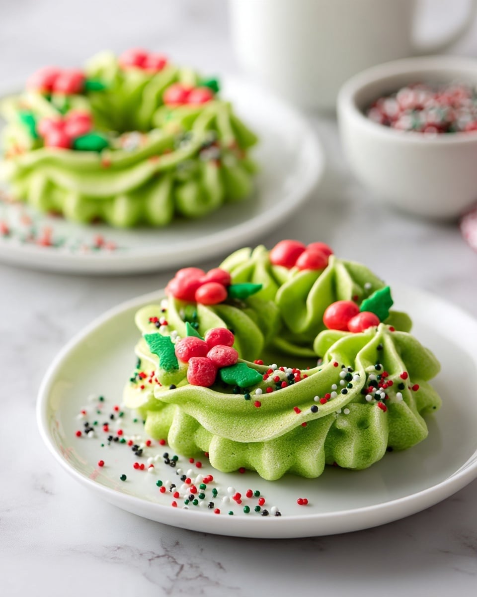Meringue Wreath Cookies Recipe