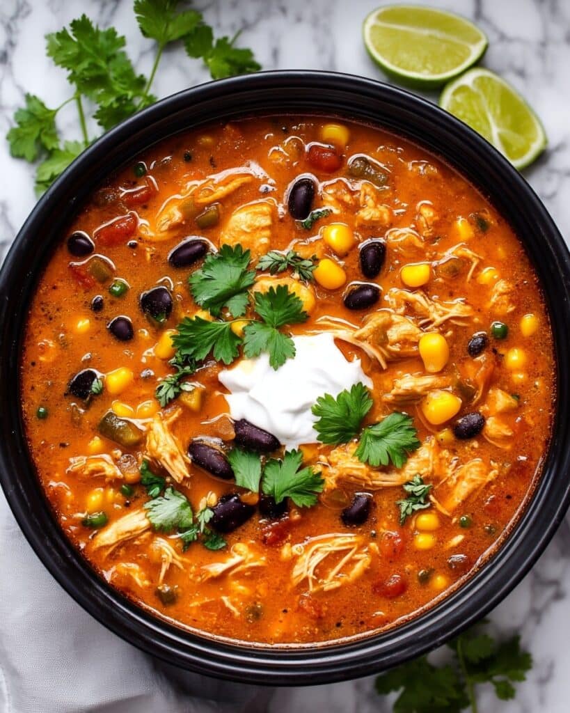 8-Can Chicken Taco Soup Recipe