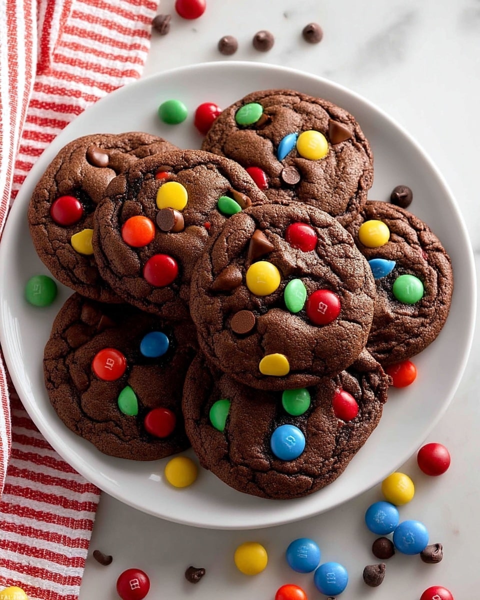 Soft and Chewy Chocolate M&M Cookies Recipe