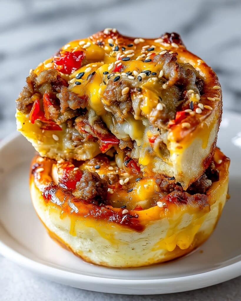 Cheeseburger Pinwheel Pizza Bites Recipe