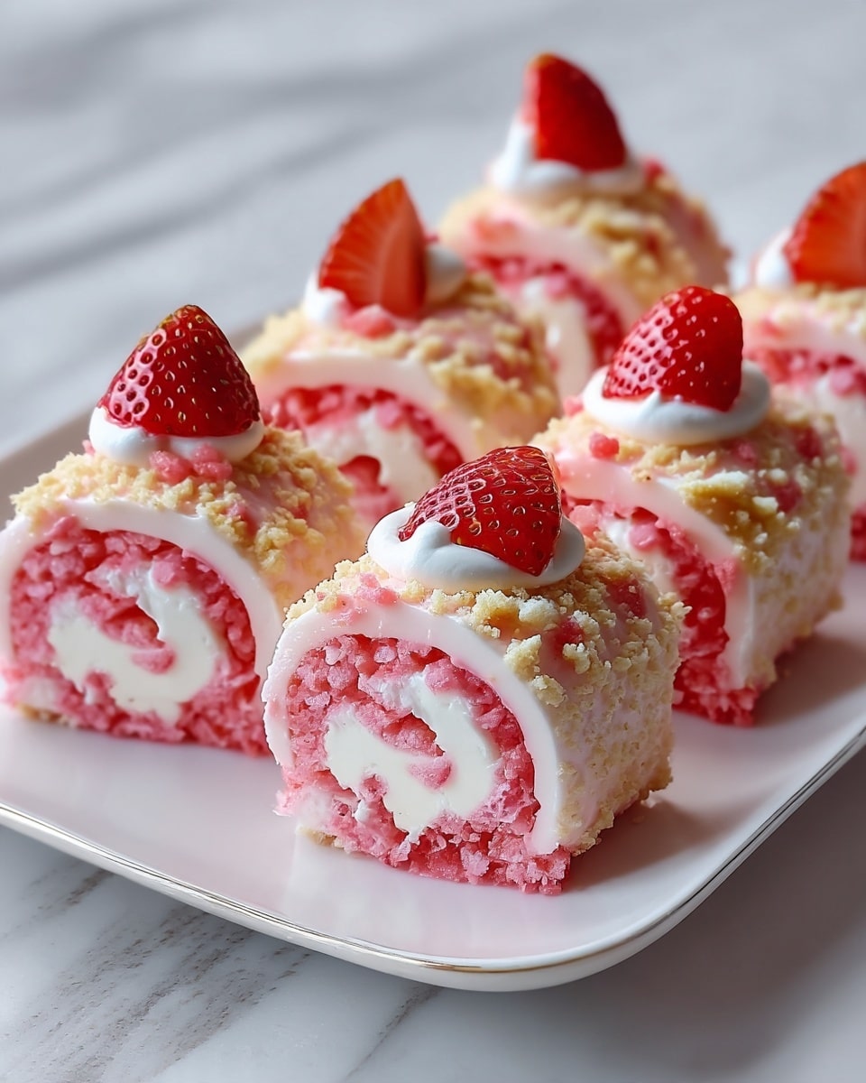 Strawberry Shortcake Cheesecake Rolls Recipe