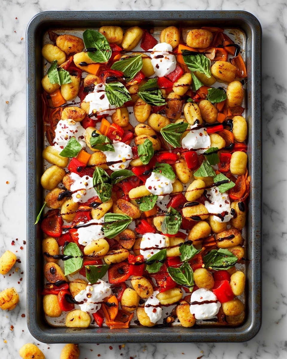 Sheet-Pan Burrata Caprese Gnocchi Recipe