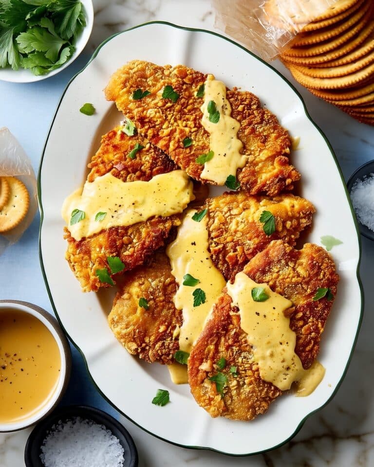 Cheesy Ritz Cracker Chicken Cutlets Recipe
