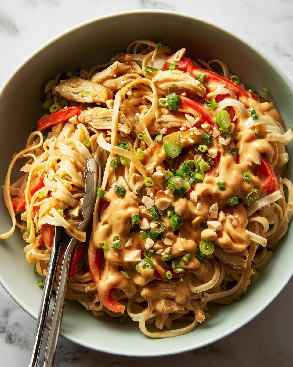 Creamy Peanut-Lime Chicken With Noodles Recipe