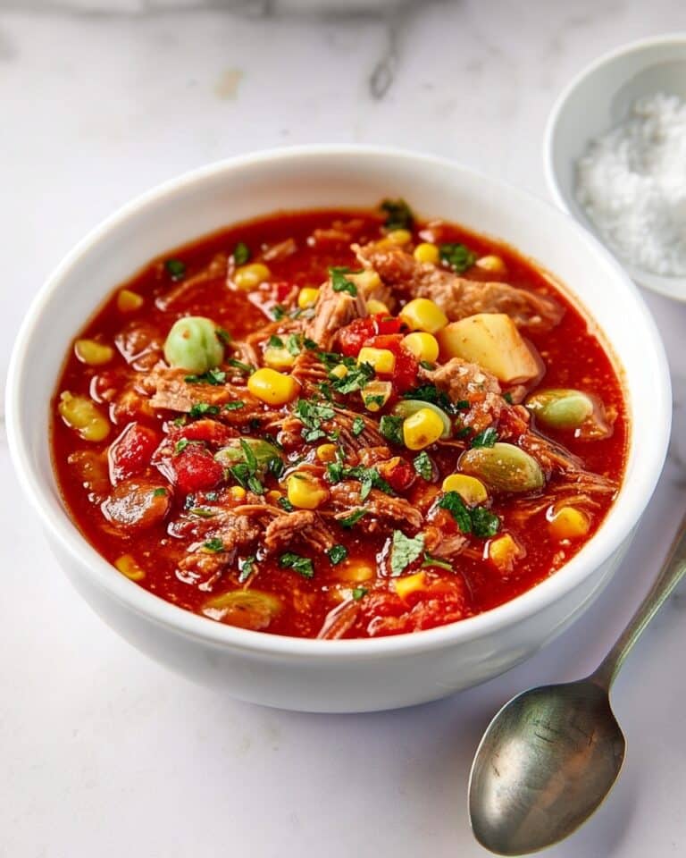 Hearty Brunswick Stew with Chicken and Pulled Pork Recipe