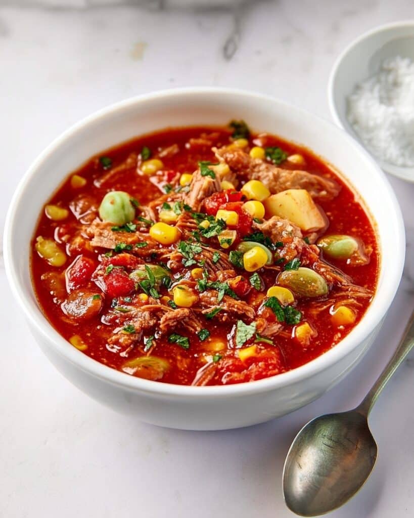Hearty Brunswick Stew with Chicken and Pulled Pork Recipe