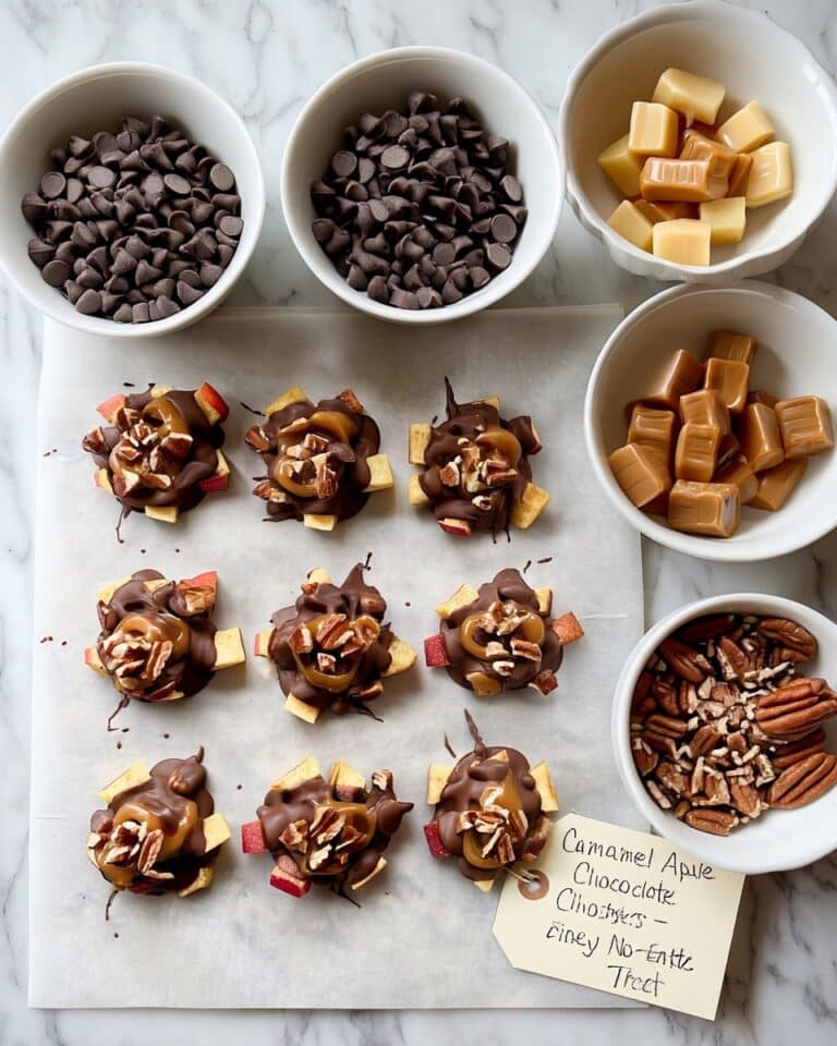 Caramel Apple Chocolate Clusters – Easy No-Bake Treat Recipe