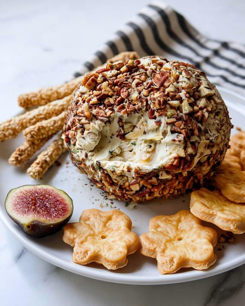 Cream Cheese Ball with Green Onions and Toasted Pecans Recipe