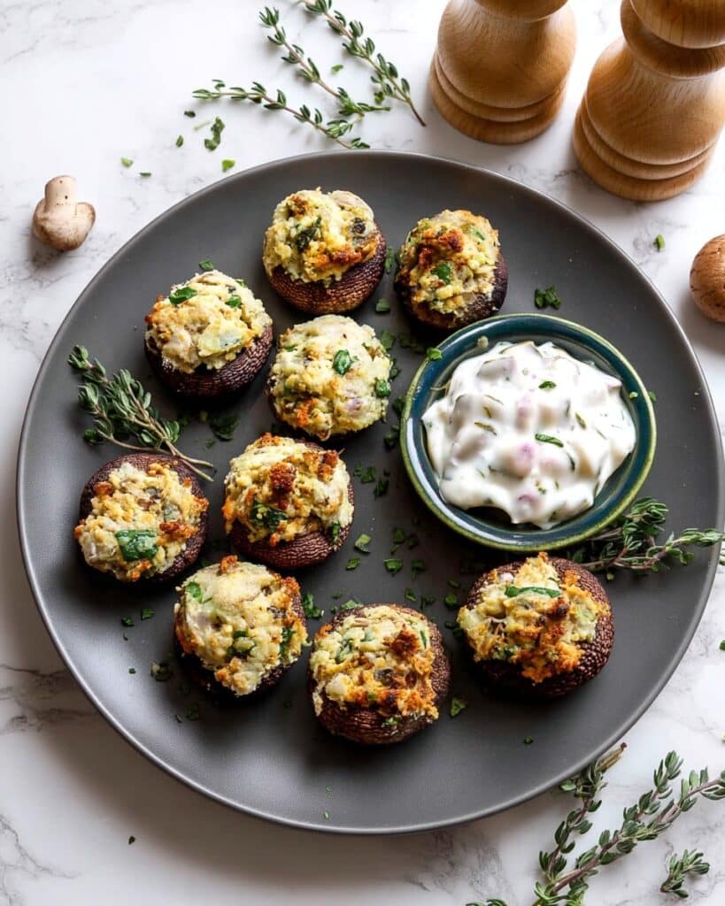 Vegan Stuffed Mushrooms Recipe